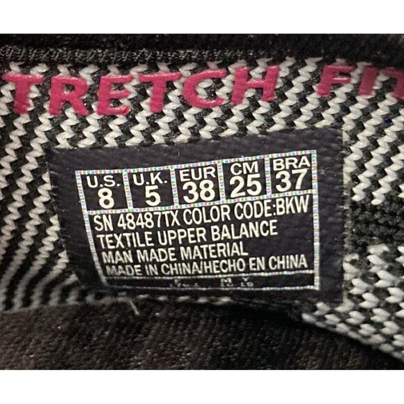 Skechers Flats Women’s 8 Black White Geometric Slip On Loafers Casual - Picture 7 of 8